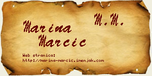 Marina Marčić vizit kartica